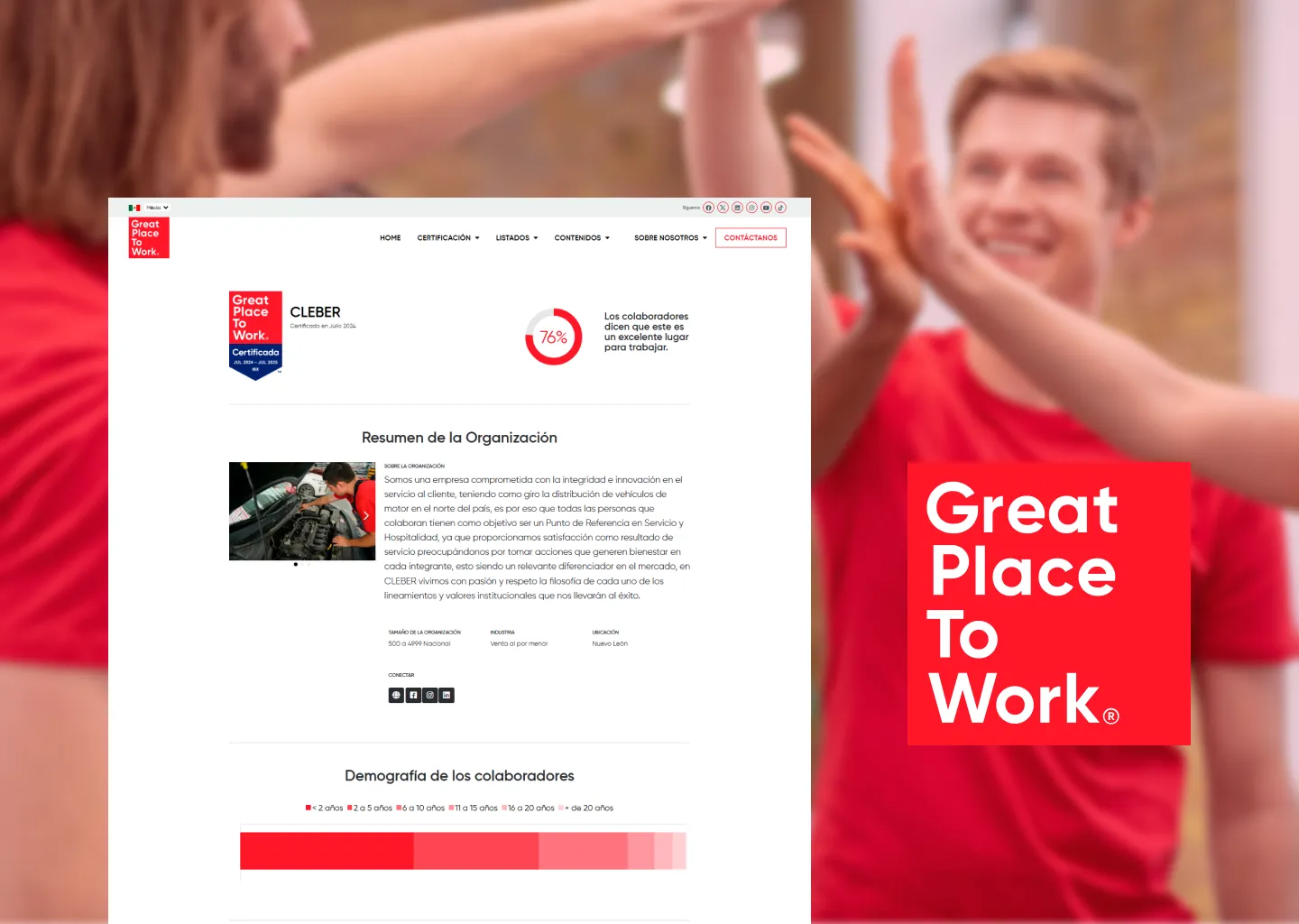 Vista principal del sitio web JMR 724.